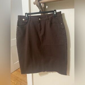 Allegra K Chocolate Brown Pencil Skirt